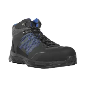 Image of Regatta Mens Claystone Safety Boots (10 UK) (Briar Grey/Oxford Blue)