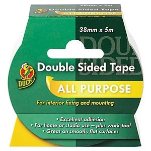 image of Duck Tape Double Sided Tape White 38mm x 5m