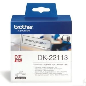 Image of Brother DK-22113 Continuous Label Tape (62mm x 15.24m) Black on White