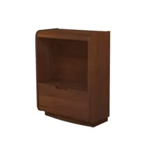 Image of Universal Short Bookcase with Drawer Walnut