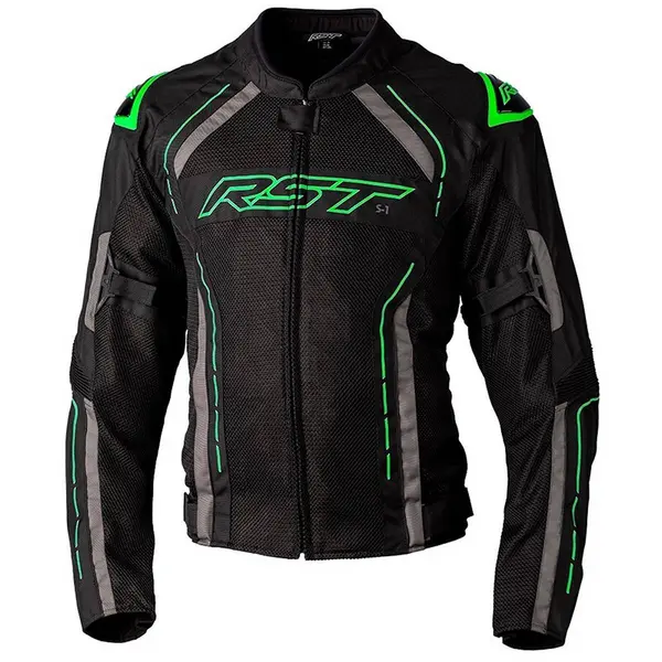 Image of RST S-1 Mesh Jacket Black Green Grey Size 46