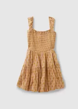 image of Free People Womens Sweet Annie Mini Dress With Ruched Body In Sunshine