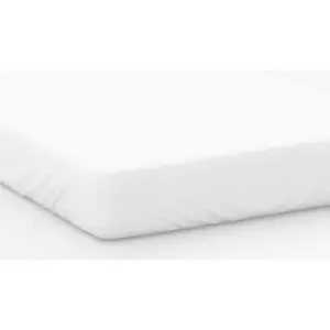 image of 100% Cotton 200 Thread Count Fitted Sheet Deep 15" Super King White