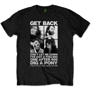 Image of The Beatles - 3 Savile Row Unisex Large T-Shirt - Black