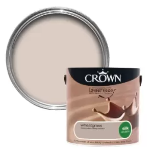 image of Crown Neutrals Wheatgrass Silk Emulsion Paint 2.5L