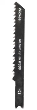 image of Wickes Universal Medium Cut Jigsaw Blade for Wood Pack 5