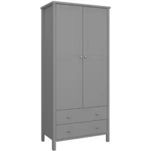 Image of Tromso 2 Door 2 Drawer Wardrobe Grey - Grey