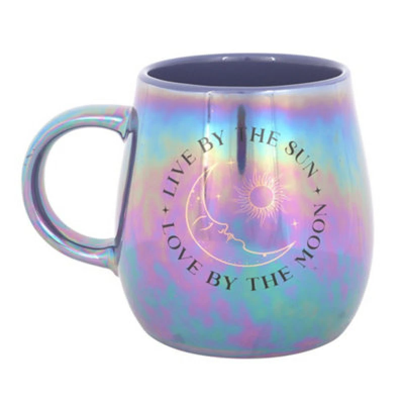 Image of Something Different Something Different Live By The Sun Iridescent Mug in Purple Purple One Size Unisex 5063693744557