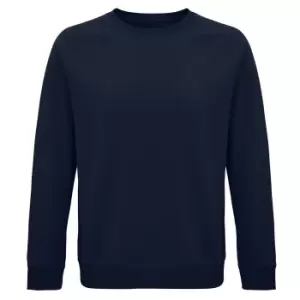 Image of SOLS Unisex Adult Space Organic Raglan Sweatshirt (3XL) (French Navy)