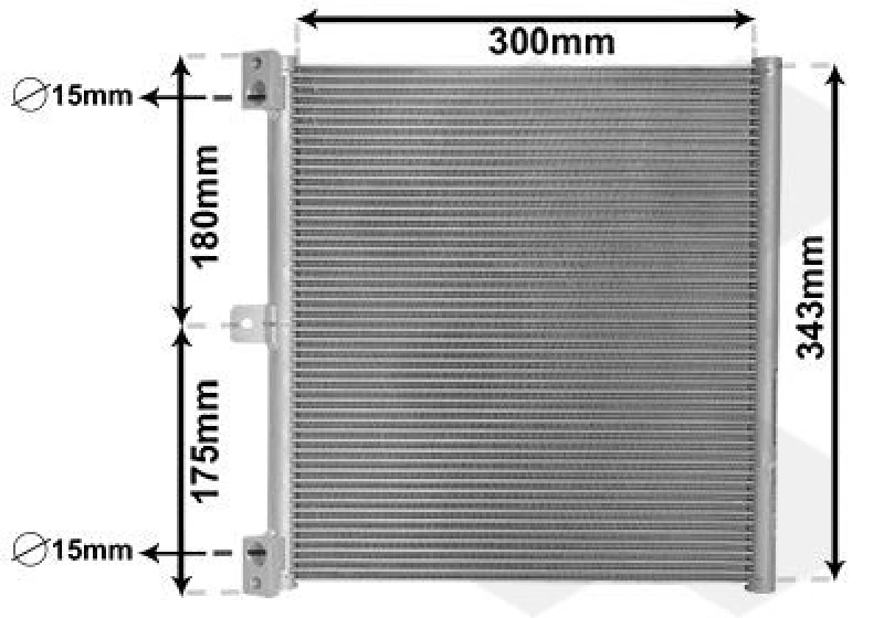 Image of VAN WEZEL Air conditioning condenser VAN WEZEL 74015701