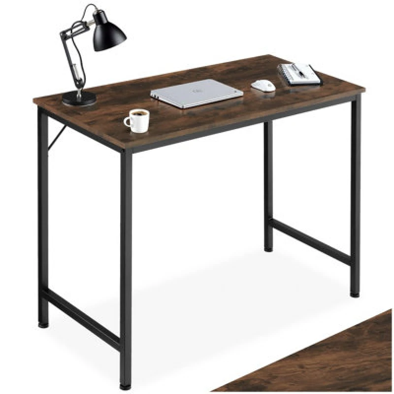 Image of Tectake Desk Jenkins - Computer, Writing, Study Table 80 Cm - Industrial Wood Dark, Rustic