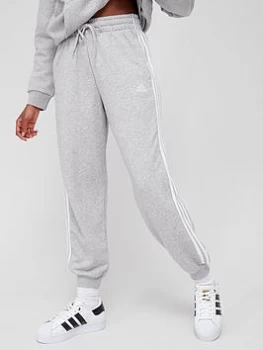 image of adidas 3 Stripe Loungewear Pants - Medium Grey Heather Size M Women