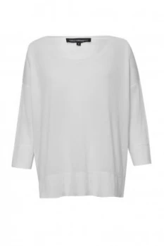 image of French Connection Scoop Spring Light Knits Jumper White