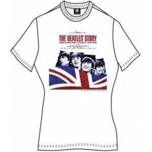 Image of The Beatles The Beatles Story Ladies White T Shirt Large