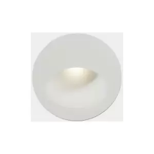 Image of LEDS C4 Bat Round Oval Outdoor LED Recessed Wall Light Round White IP65 2.2W 3000K
