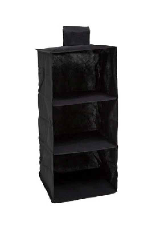 Image of Premier Housewares 3 Section Black Hanging Garment Organiser Black