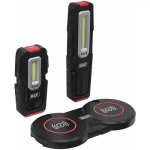 image of LEDWCBCOMBO4 Inspection Lights 3W & 5W & Double Wireless Charging Base - Sealey