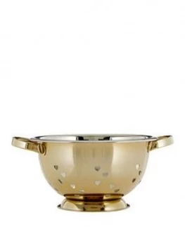 image of Premier Housewares Hearts Design Colander ; Gold