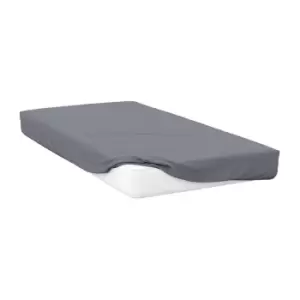 Image of Belledorm 200 Thread Count Egyptian Cotton Fitted Sheet (6ft 6) (Slate)