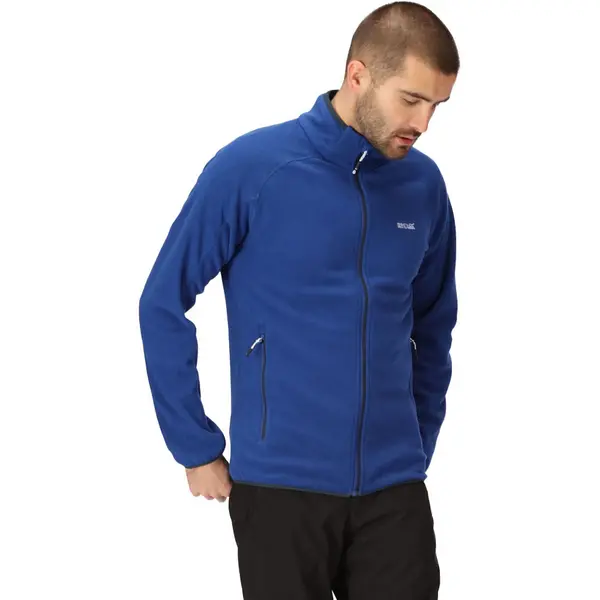 image of Regatta Mens Hadfield Full Zip Micro Fleece Jacket 3XL - Chest 49-51' (124.5-129.5cm) New Royal RMA502-Z8B-3XL