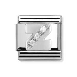 image of Nomination Classic Silver & CZ Letter Z Charm