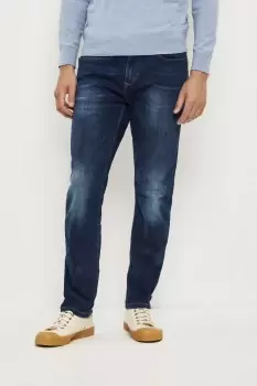 image of Mens Slim Fit Mid Blue Jeans