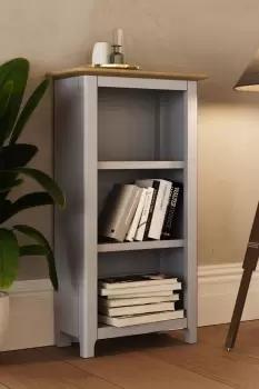 image of 3 Tier Solid Oak Bookcase Grey - Taberno