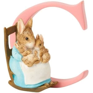 Letter C Mrs Rabbit and Bunnies Figurine