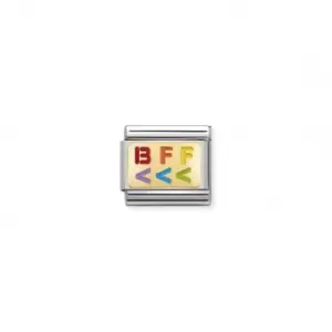 image of Classic Gold Enamel Link BFF Left Arrows Charm 030263/16