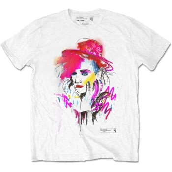 Boy George & Culture Club - Drawn Portrait Unisex Medium T-Shirt - White