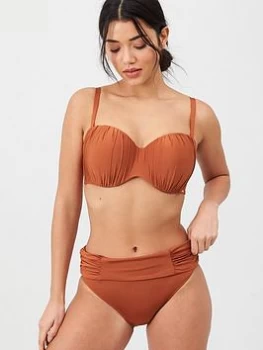 Panache Marina Moulded Bandeau Bikini Top - Ginger, Ginger, Size 36D, Women