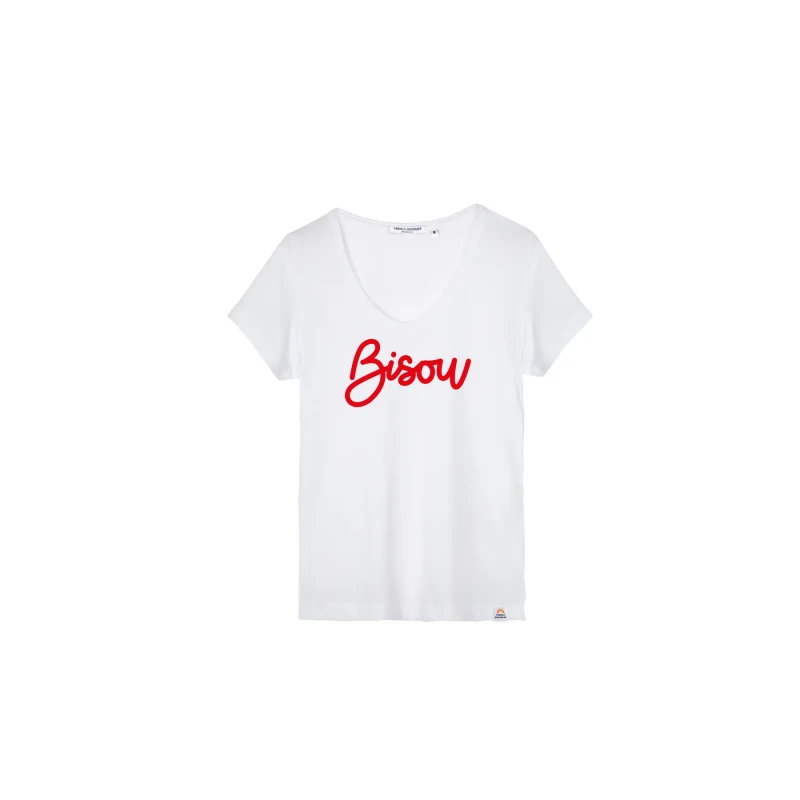 Image of French Disorder Womens T-Shirt French Disorder Bisou Blanc Female XS