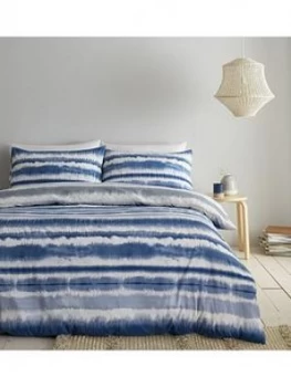 image of Catherine Lansfield Tie Dye Seersucker Duvet Cover Set