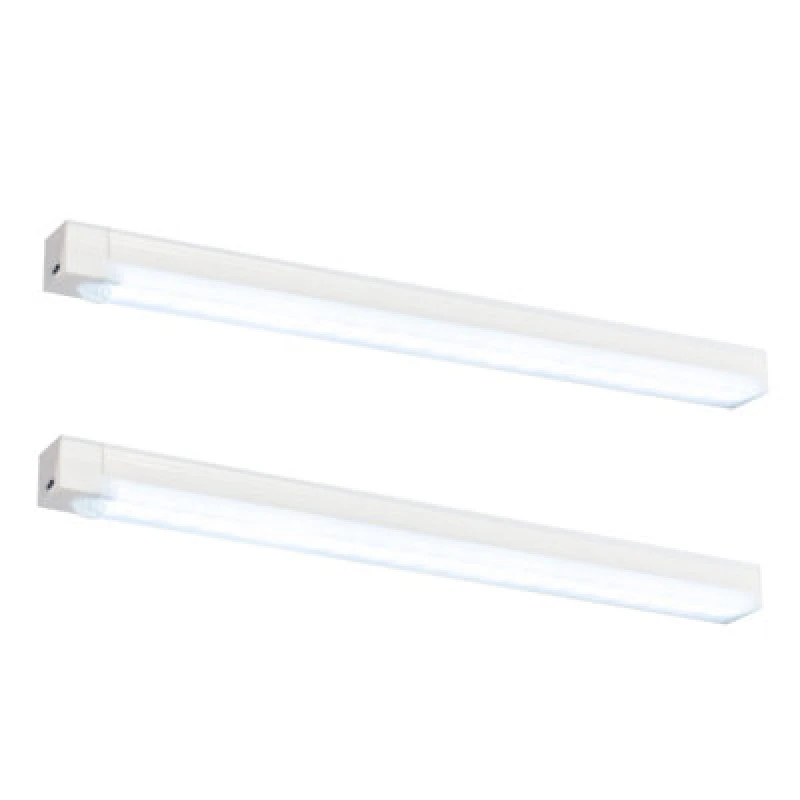 Image of ValueLights Horizon Set of 2 Rechargeable Strip Light with PIR Motion Sensors White