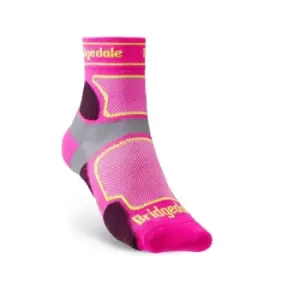 Image of Bridgedale TRAIL RUN Ultralight T2 Coolmax Sport 3/4 Crew Womens - Large Pink