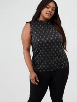 Image of Oasis Curve Pretty Foil Mesh Piecrust Top - Print