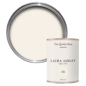 image of Laura Ashley Pale Ivory Eggshell Emulsion Paint, 750Ml