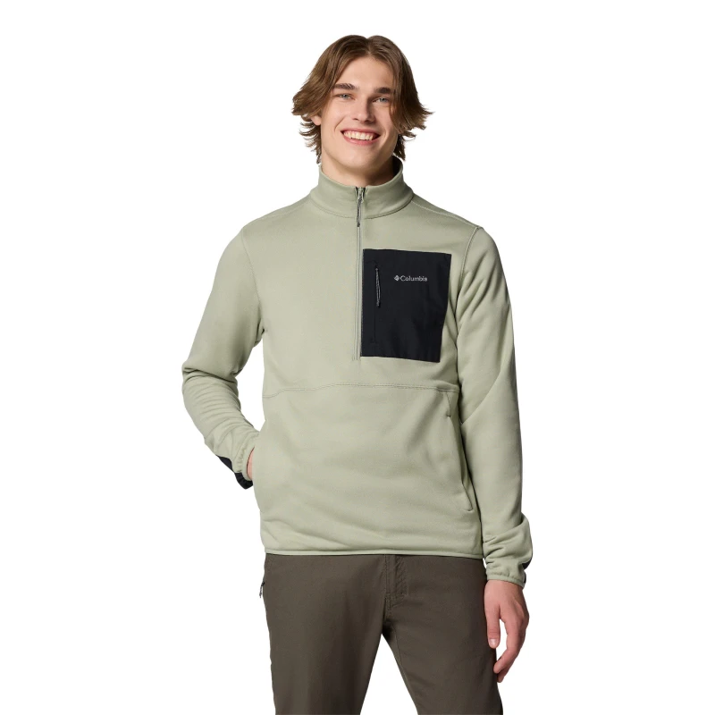 Image of Columbia Hike Technical Half Zip Fleece Mens Safari male Small