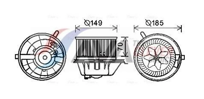 Image of Heater blower motor AVA COOLING SYSTEMS VN8337