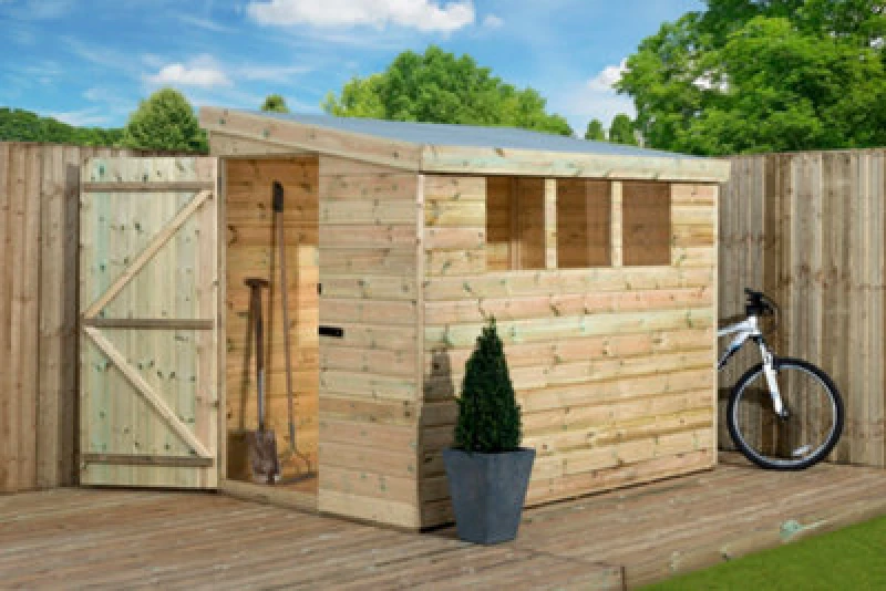 Image of Empire Sheds Empire 3000 Pent 6X4 Pressure Treated Tongue And Groove Wooden Garden Shed Door Left Side Panel (6' X 4' / 6ft X 4ft) (6X4)