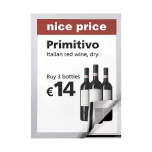 Image of Pelltech Magnetic Display Frames A3 Silver [Pack 5]