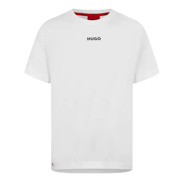 Image of Hugo Logo Print Pyjama T-Shirt - White M