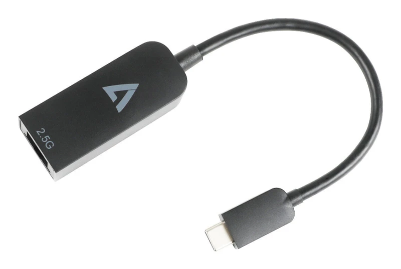 Image of V7 V7 2.5G Ethernet Adapter USB-C Male to RJ45 Female Black V7UCRJ25G-BLK
