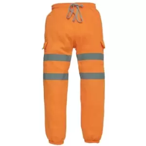 image of Yoko - Adults Unisex Hi Vis Jogging Pants (3XL) (Hi Vis Orange) - Hi Vis Orange