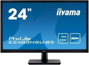 image of iiyama ProLite 24" E2483HSU-B5 Full HD LED Monitor