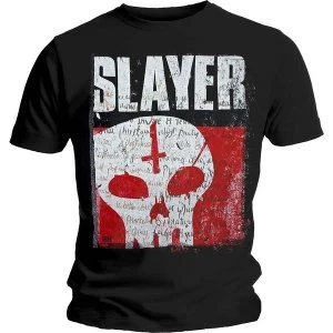 Image of Slayer - Undisputed Attitude Skull Unisex Large T-Shirt - Black