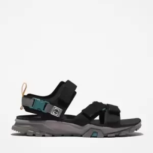 Image of Timberland Garrison Trail Webbing-strap Sandal For Men In Black Black, Size 6.5