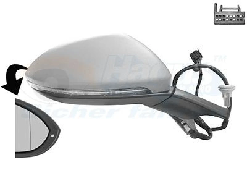Image of VAN WEZEL Wing mirror VAN WEZEL 5766816