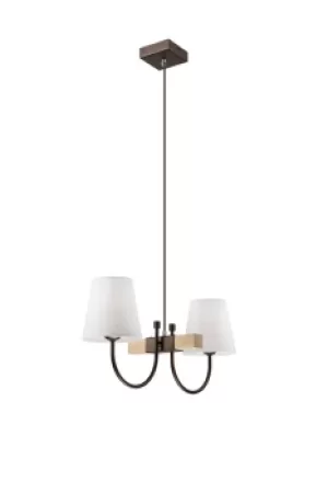 image of Julietta Multi Arm Pendant Ceiling Light Brown, 2x E27