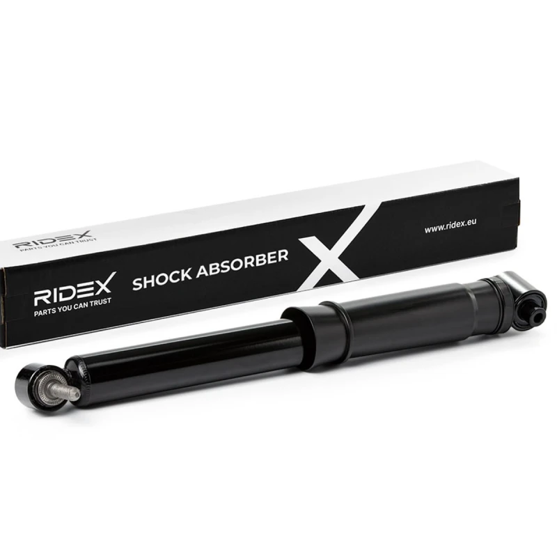 Image of RIDEX 854S0948 Shock absorber Rear Axle, Gas Pressure, Twin-Tube, Telescopic Shock Absorber, Top eye Shock Absorber (854)